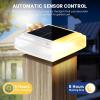 imageSOLPEX Solar Outdoor Post Cap Lights 25 Lumens 30 LED Bright for Fence Deck Patio 4x4 5x5 6x6 Wood or Vinyl Posts 6 Pack Warm White