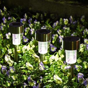 imageSOLPEX 16 Pack Solar Outdoor Lights Pathway Stainless Steel Solar Lights Outdoor WaterproofLED Landscape Lighting Solar Walkway Lights for LandscapePatioLawnYardDrivewayWarm WhiteCold White