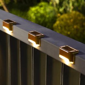 imageSOLPEX Solar Deck Lights Outdoor 16 Pack Solar Step Lights Waterproof Led Solar lights for Outdoor Stairs Step  Fence Yard Patio and PathwayWarm WhiteWarm White
