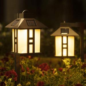 imageSOLPEX Solar Garden Lights Garden Lights Solar Powered Waterproof Solar Yard Lights for Lawn Patio Yard Pathway Walkway and Driveway2 Pack Warm White2