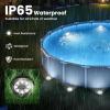 imageSOLPEX 12 Pack Solar Pool Lights for Above Ground Pools Waterproof LED Above Ground Pool Lights Outdoor Pool Decoration AccessoriesCool WhiteCool White