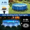 imageSOLPEX 12 Pack Solar Pool Lights for Above Ground Pools Waterproof LED Above Ground Pool Lights Outdoor Pool Decoration AccessoriesCool WhiteCool White